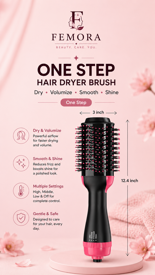 One Step Hot Air Brush - Dryer | Straightener | Curler