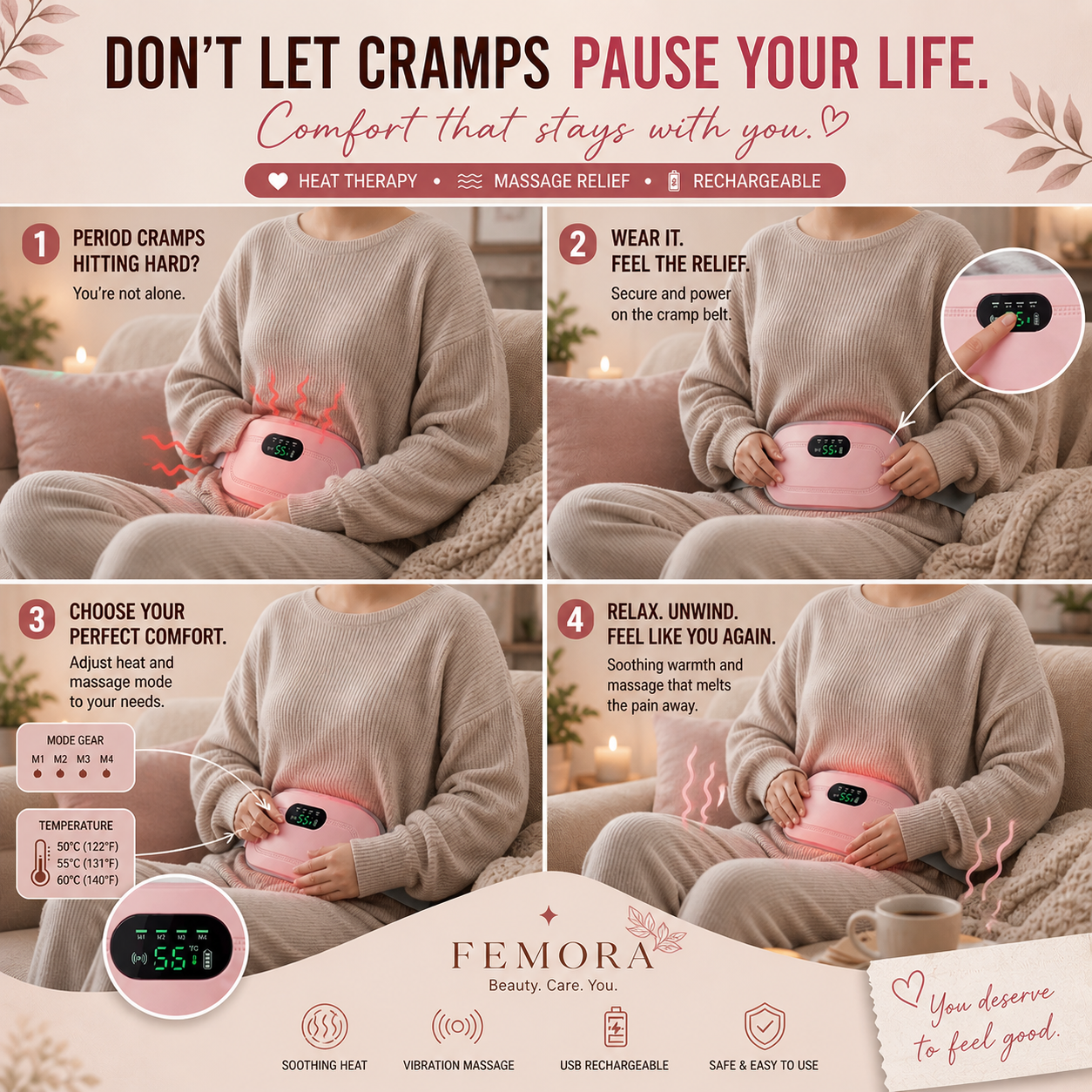 Period Pain Relief Heating Belt