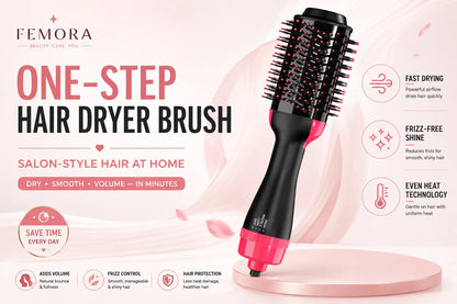 One Step Hot Air Brush - Dryer | Straightener | Curler